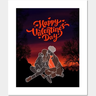 Happy valentines day Posters and Art